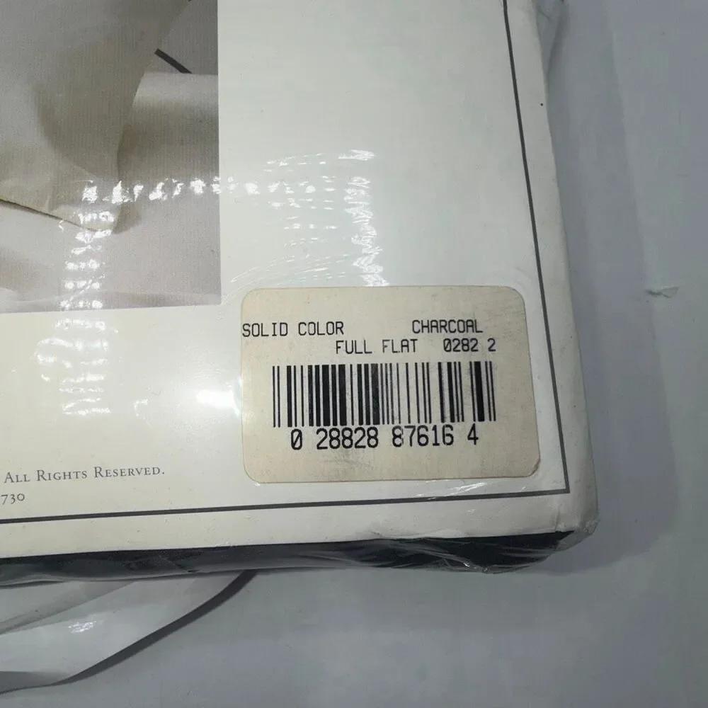 ROYAL LEGACY BY MARTEX Luxury 250 Thread Count Charcoal Flat Full Size Sheet-NEW